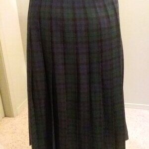 Pendleton wool plaid pleated skirt